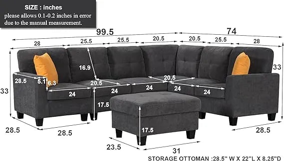 Emerson 6-Seater Sectional