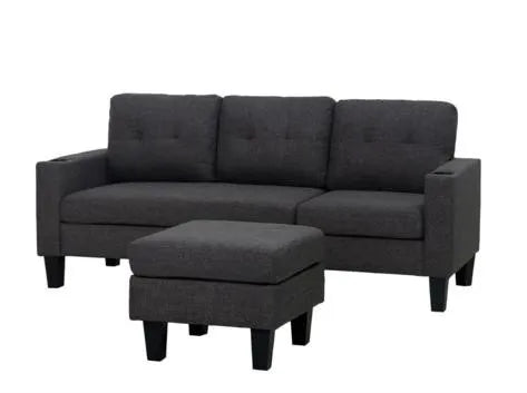 Fabric – 3 Seater with Ottoman