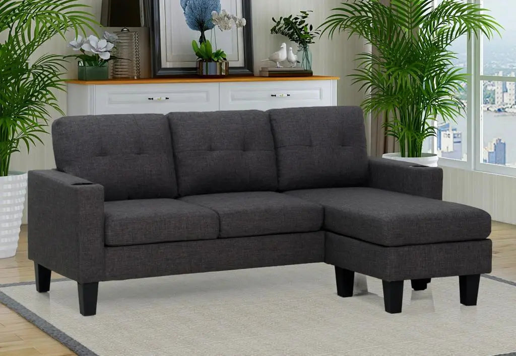 Fabric – 3 Seater with Ottoman